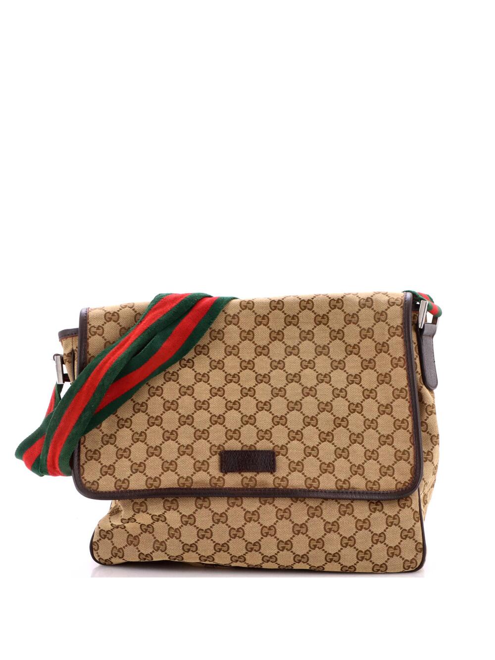 Gucci Web Strap Flap Messenger Gg #347743G94B